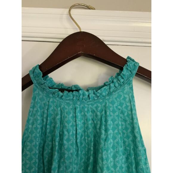 Ava Christine Blouse Women's Size Medium Halter Turquoise Aqua Blue - Picture 2 of 2